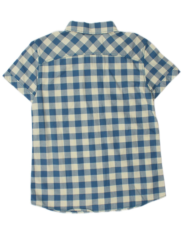 Camicia a maniche corte da bambino Sisley 11-12 anni 2XL Cotone a quadretti blu