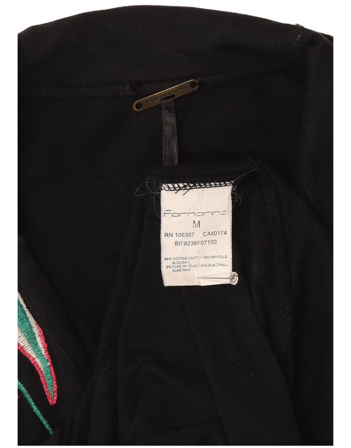 Abito basic da donna a maniche lunghe Fornarina UK 12 cotone floreale nero medio