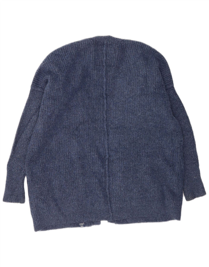 Maglione cardigan oversize da donna Superdry UK 10 piccolo acrilico blu