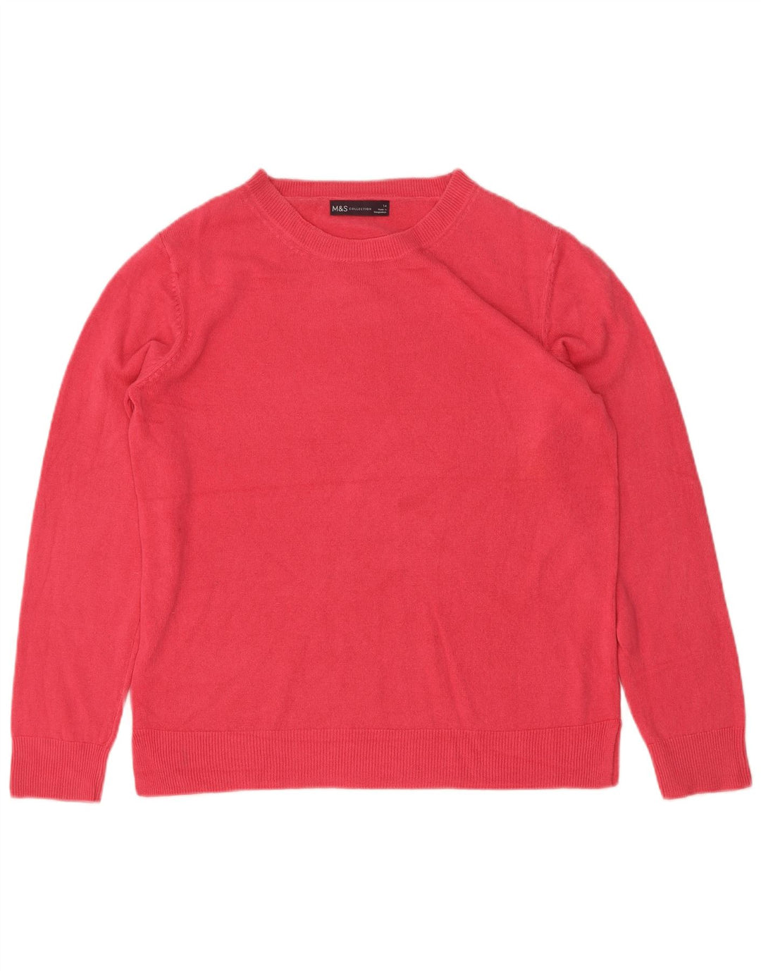 Maglione maglione con scollo a barca da donna Marks & Spencer UK 14 grande rosa