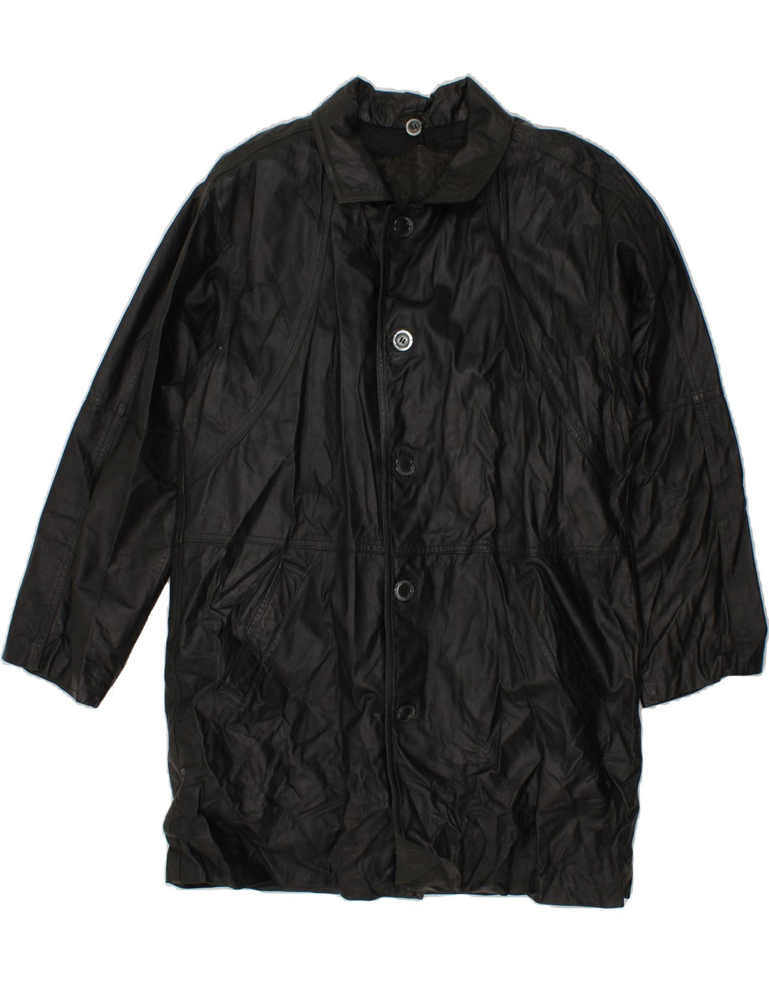 VINTAGE Mens Overcoat UK 40 Large Black Vintage Vintage and Second-Hand Vintage from Messina Hembry 