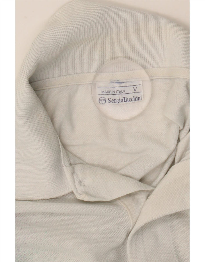 SERGIO TACCHINI Polo da uomo in cotone tie-dye bianco medio