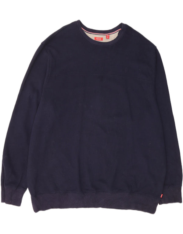 IZOD Mens Tall Sweatshirt Jumper 2XL Navy Blue Cotton