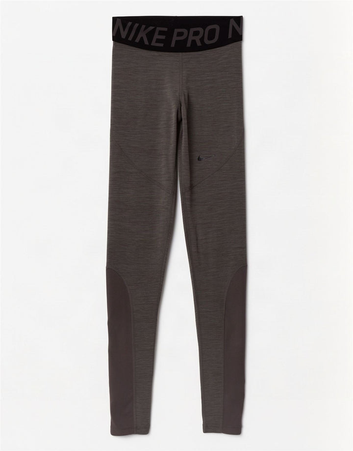Leggings grafici Nike Dri Fit da donna UK 4 XS poliestere chiazzato grigio