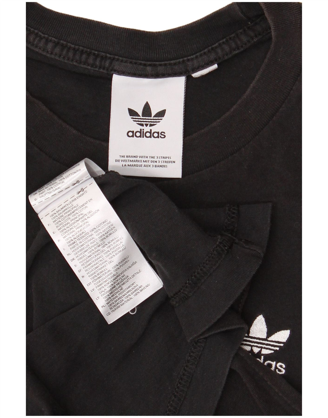 T-shirt ADIDAS da uomo Top piccola in cotone nero