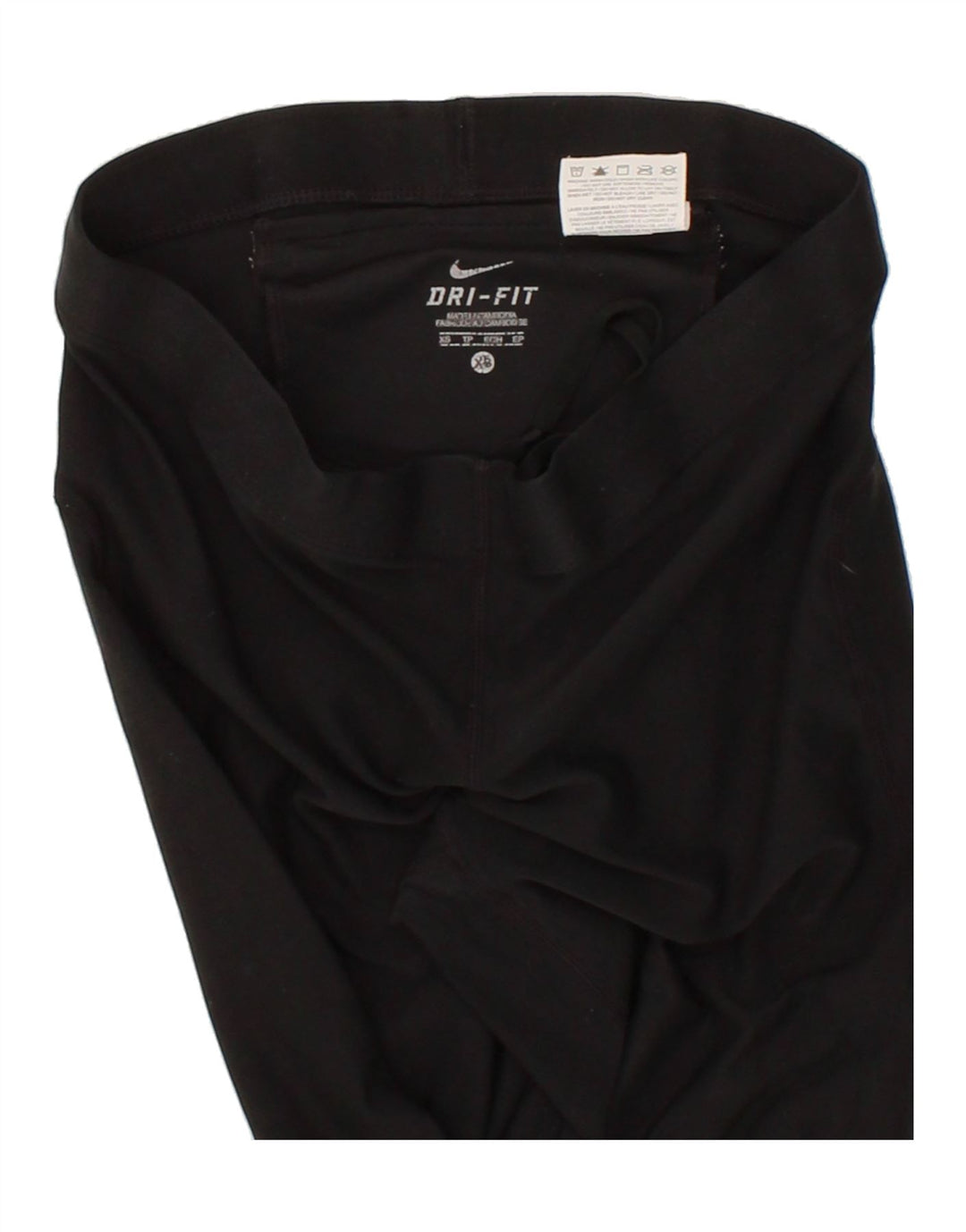 NIKE Womens Dri Fit Capri Leggings UK 6 XS Black Polyester Vintage Nike and Second-Hand Nike from Messina Hembry 