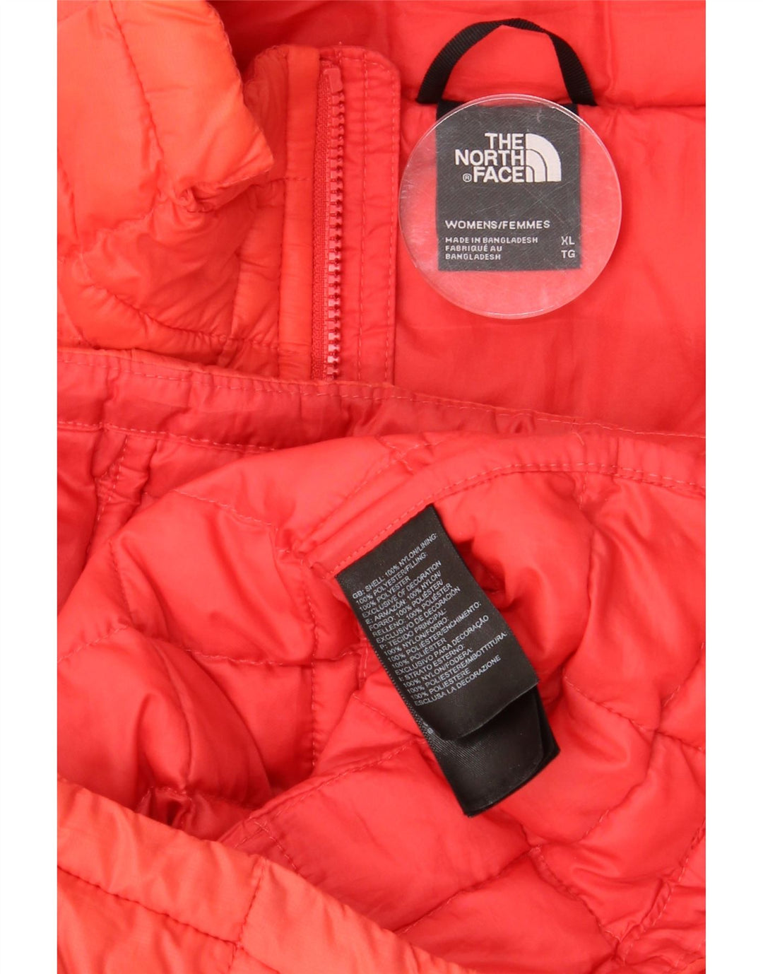 THE NORTH FACE Giacca imbottita da donna UK 18 XL Poliestere arancione