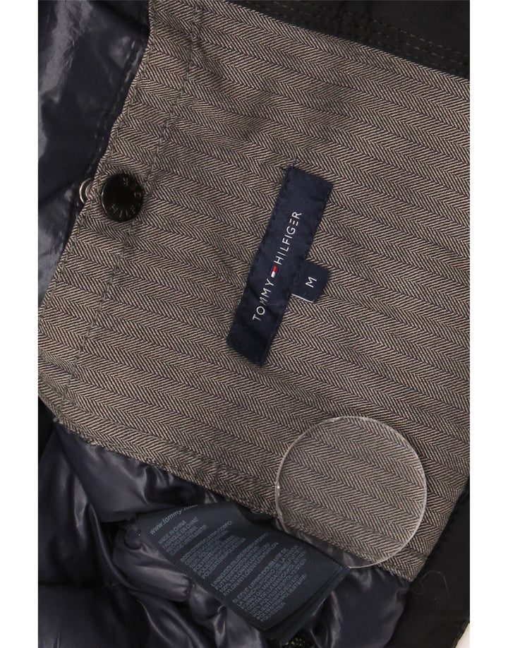 Cappotto imbottito con cappuccio da uomo Tommy Hilfiger UK 38 poliestere nero medio