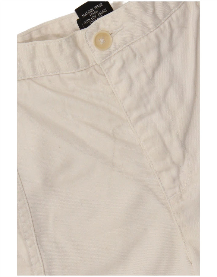 Pantaloncini chino da donna Calvin Klein US 6 medi W28 cotone bianco sporco