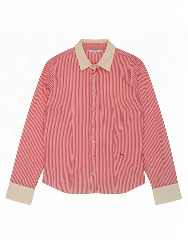 Camicia da donna Marella UK 14 Cotone gessato rosa grande