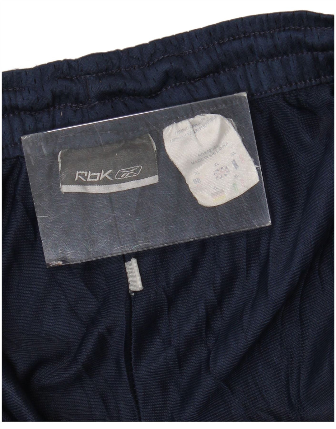 Pantaloncini sportivi REEBOK da uomo XL in poliestere color block blu navy