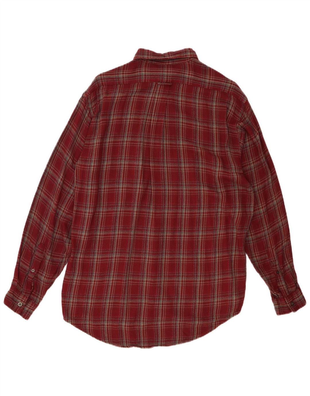 Camicia in flanella da uomo Marks & Spencer piccolo motivo a quadri rossi in viscosa