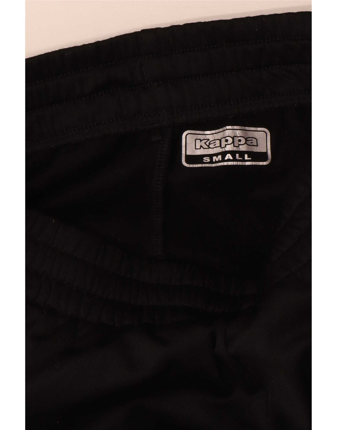 Pantaloni da tuta con grafica Kappa da uomo Joggers piccoli poliestere nero