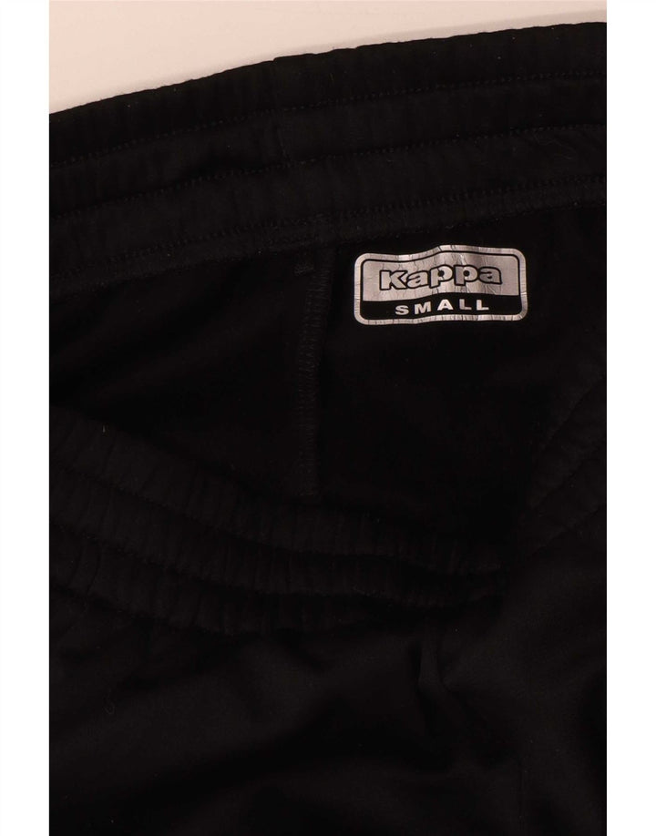 Pantaloni da tuta con grafica Kappa da uomo Joggers piccoli poliestere nero