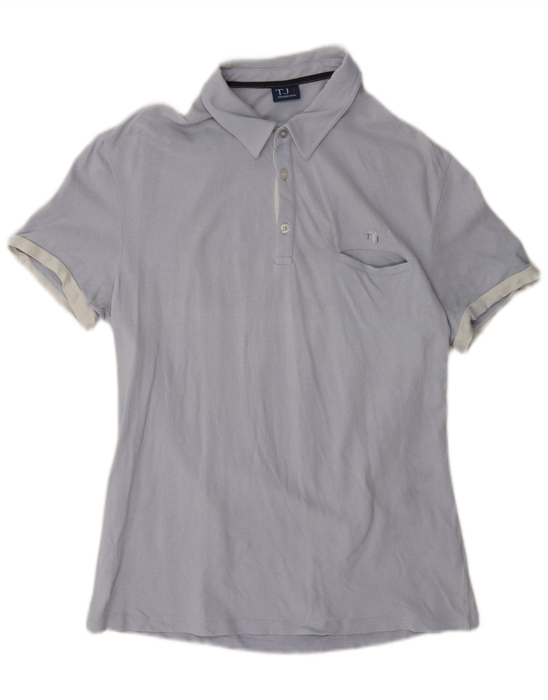Polo Uomo Trussardi Jeans Blu Medio Cotone