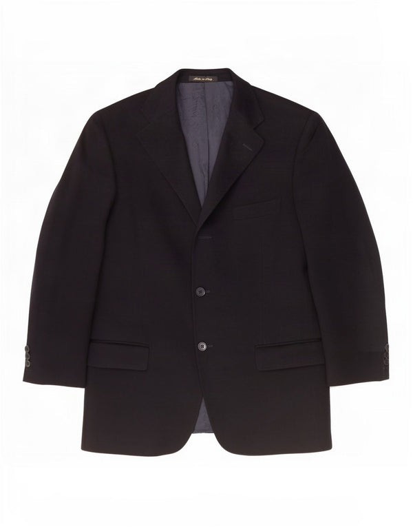 Giacca blazer da uomo a 3 bottoni Ermenegildo Zegna IT 52 XL blu navy in cashmere