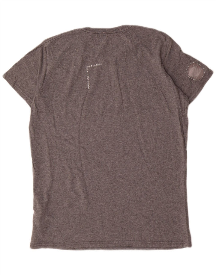 T-shirt grafica da uomo Diesel Top in cotone grigio medio