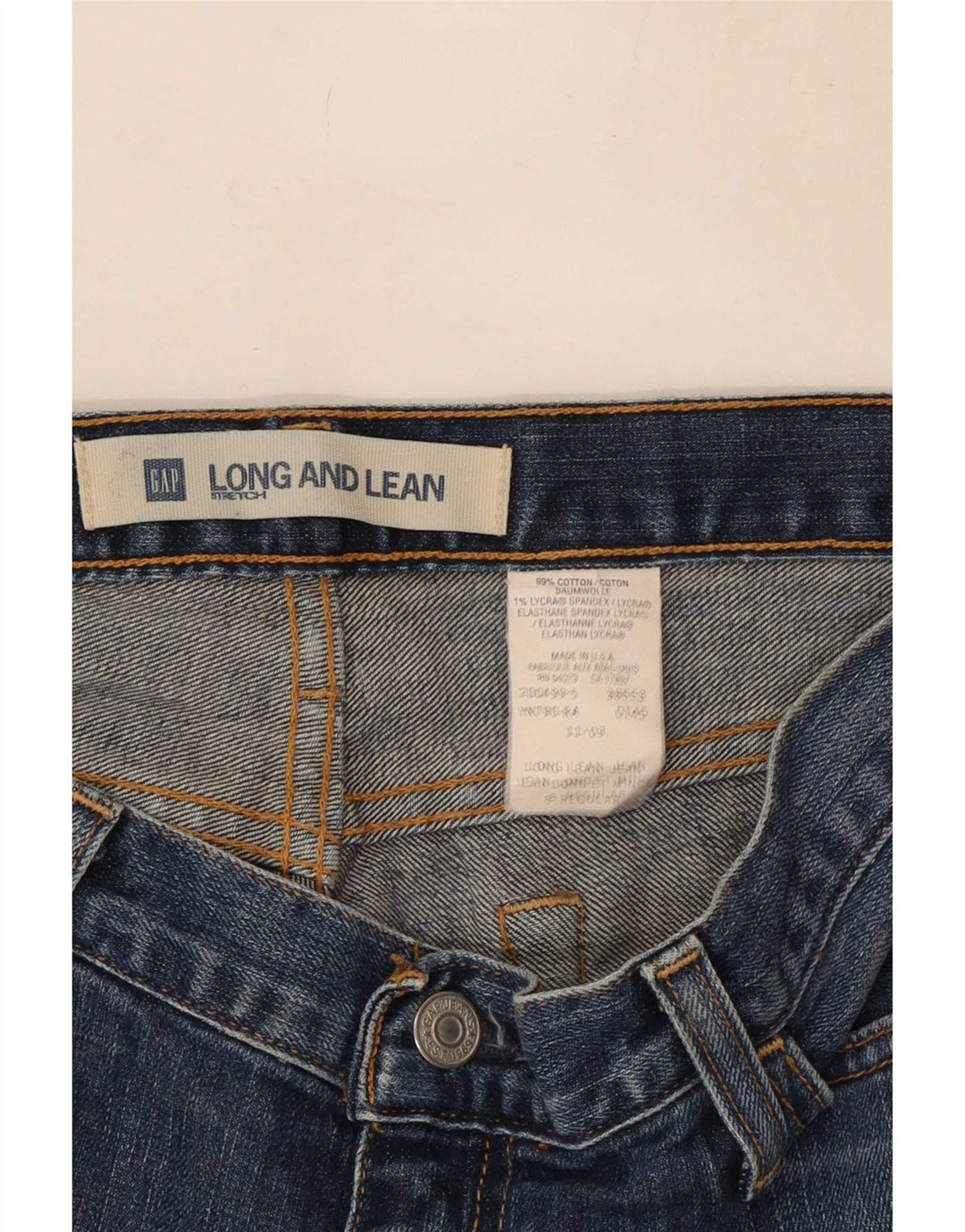 Jeans Gap da donna svasati lunghi e magri US 8 medio W30 L32 cotone blu navy