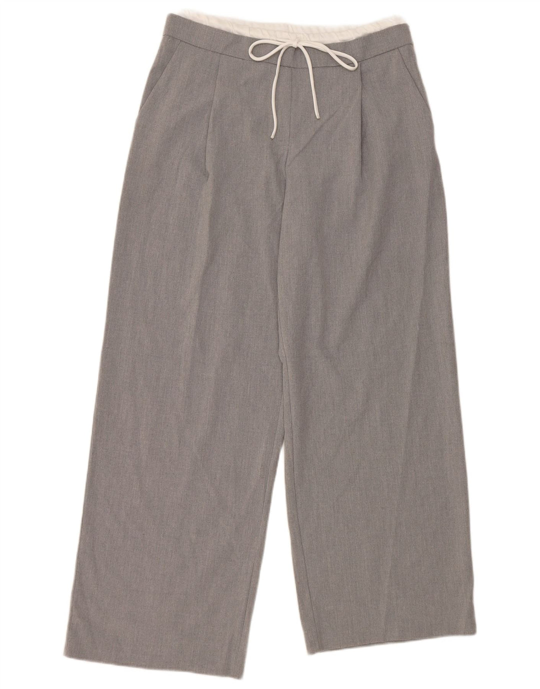 Pantaloni chino con pegging da donna ZARA medi W30 L28 poliestere grigio