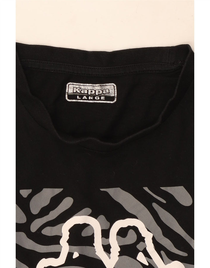 T-shirt grafica da uomo Kappa grande nera