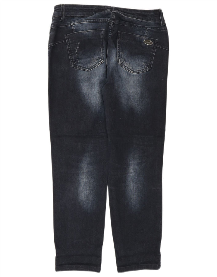 LUISA SPAGNOLI Jeans cropped slim da donna IT 40 Small W27 L25 Blu navy