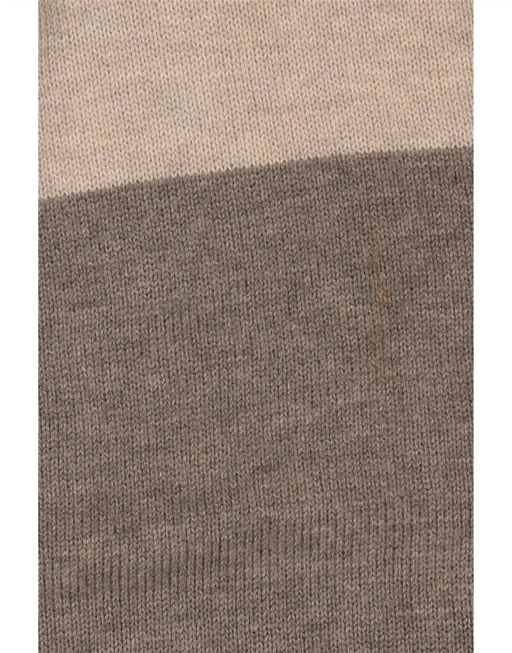 MARKS & SPENCER Maglione maglione girocollo da uomo grande grigio color block