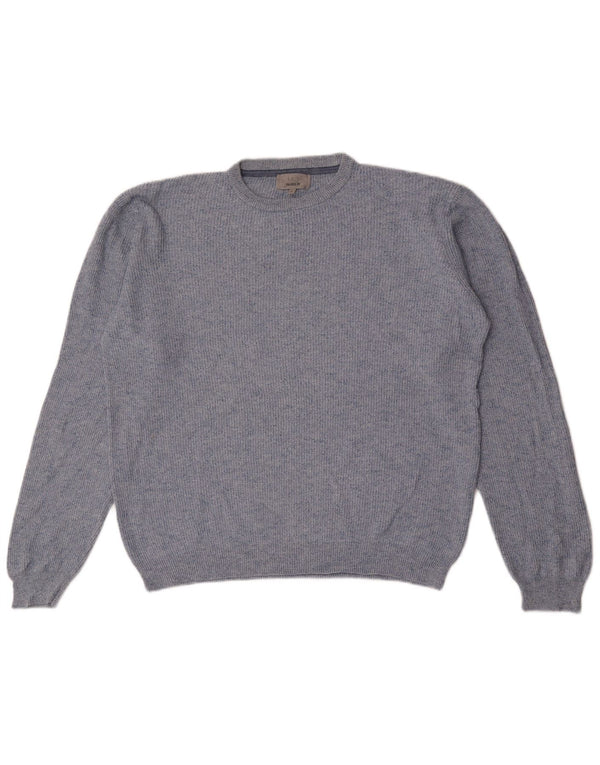 Maglione maglione girocollo da uomo Marks & Spencer grande blu screziato