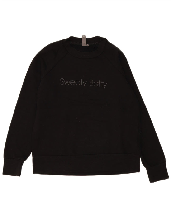 Felpa oversize con grafica da donna Sweaty Betty UK 10 piccola nera