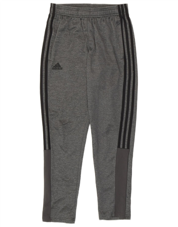 Pantaloni della tuta Adidas Climawarm da ragazzo 11-12 anni in poliestere grigio