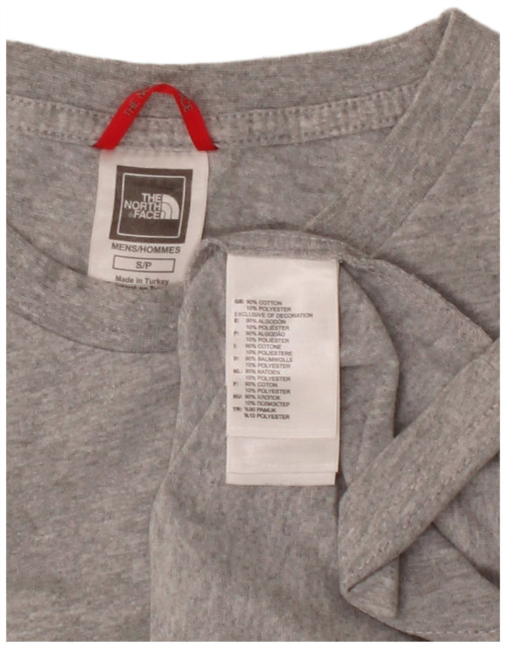 THE NORTH FACE Mens Graphic T-Shirt Top Small Grey Cotton