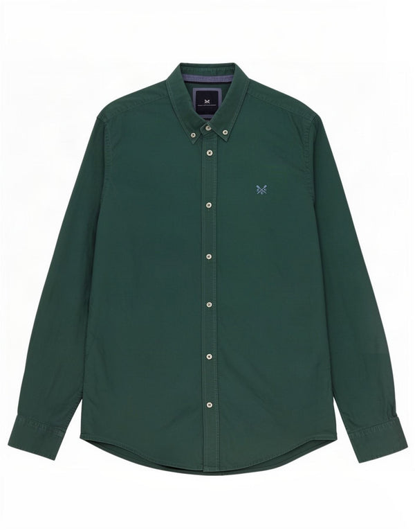 Crew Clothing Camicia slim fit da uomo in cotone verde medio
