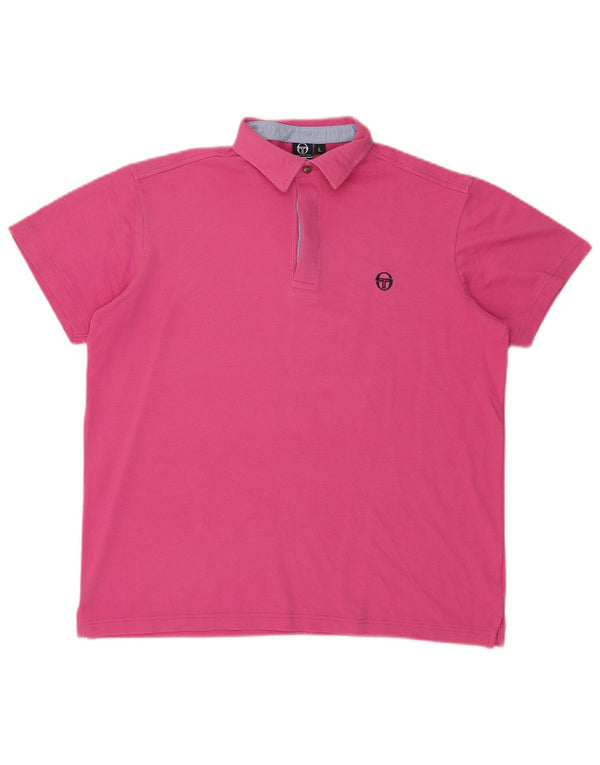 Sergio Tacchini Mens Polo Shirt Large Pink
