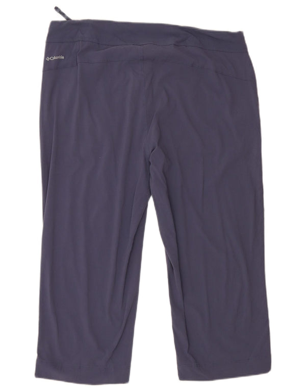 Pantaloni Columbia Omni-Shield Capri da donna UK 10 Small W30 Nylon blu navy
