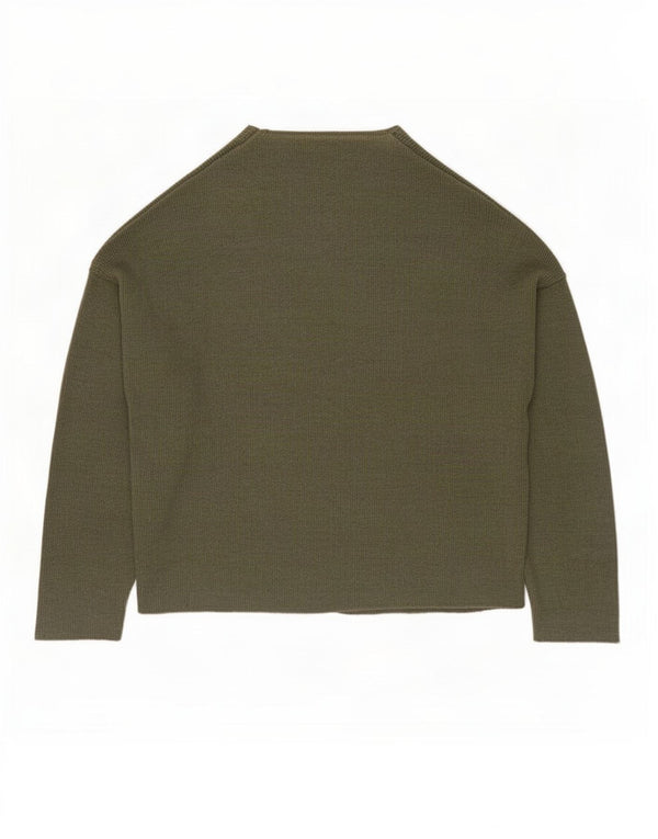 Maglione maglione a collo alto da donna, vestibilità ampia, Zara, UK 14, medio, kaki