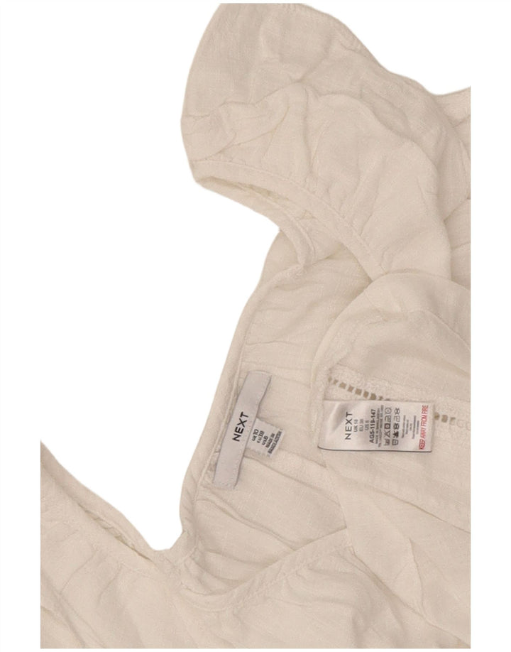 Successivo Camicetta oversize senza maniche da donna UK 10 Small Viscosa bianca