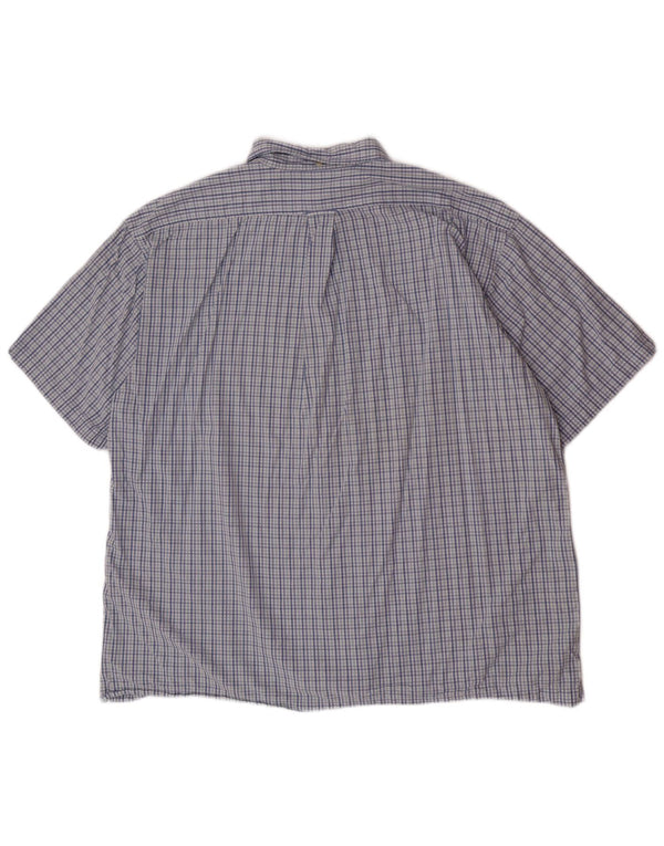 Camicia a maniche corte da uomo Izod XL in cotone a quadri blu