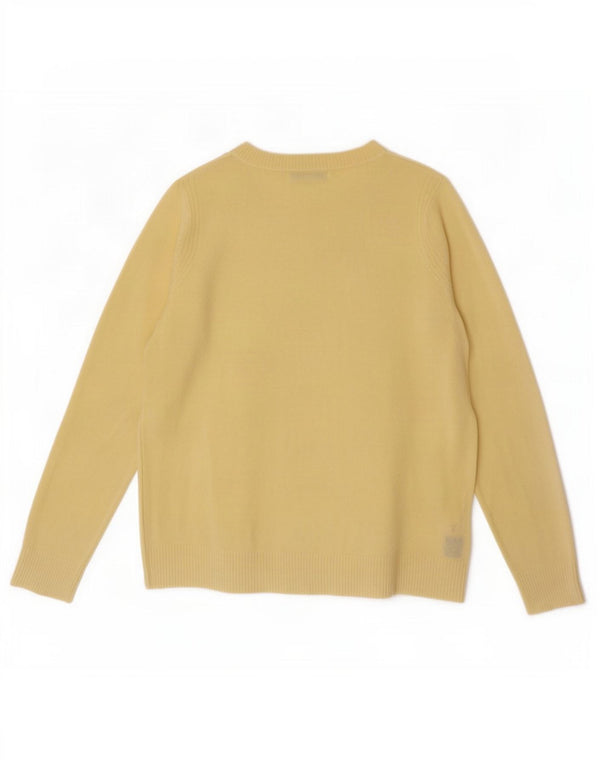 Maglione maglione con scollo a barca da donna Marks & Spencer UK 12 Acrilico giallo medio