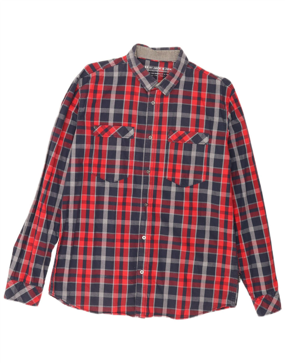 Camicia da uomo Jack & Jones XL in cotone a quadri multicolore