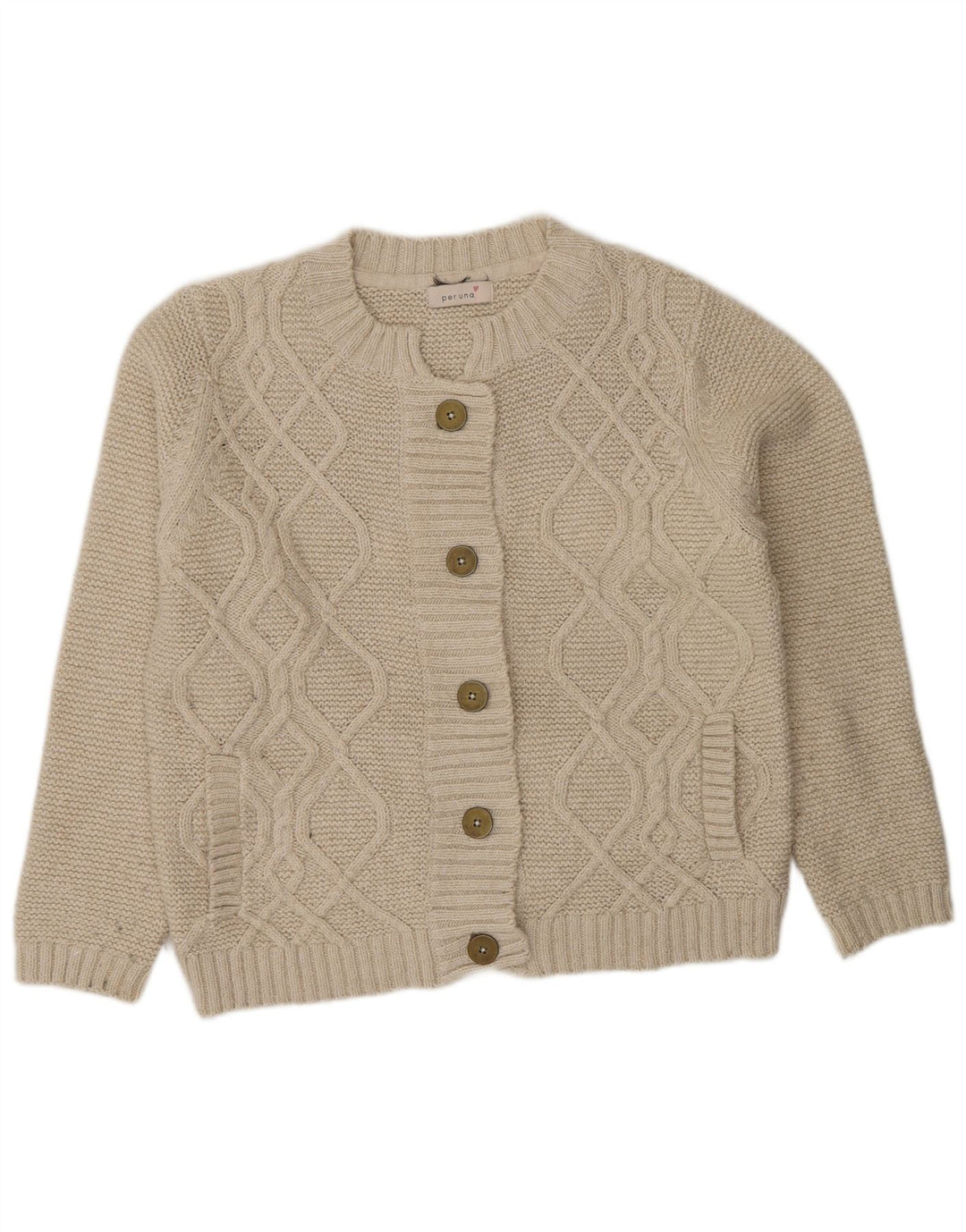 Maglione cardigan Marks & Spencer da donna Per Una UK 16 grande bianco sporco