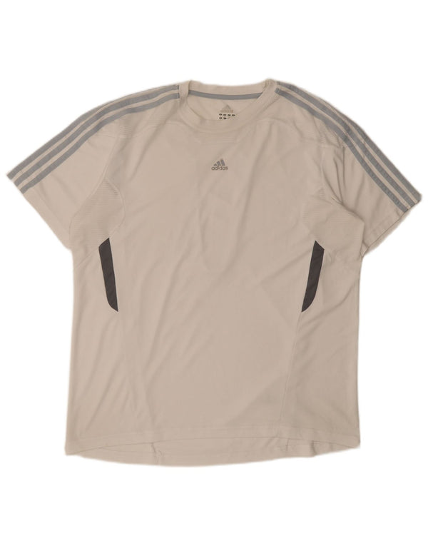 T-shirt Adidas Climacool da uomo Top XL poliestere color block bianco