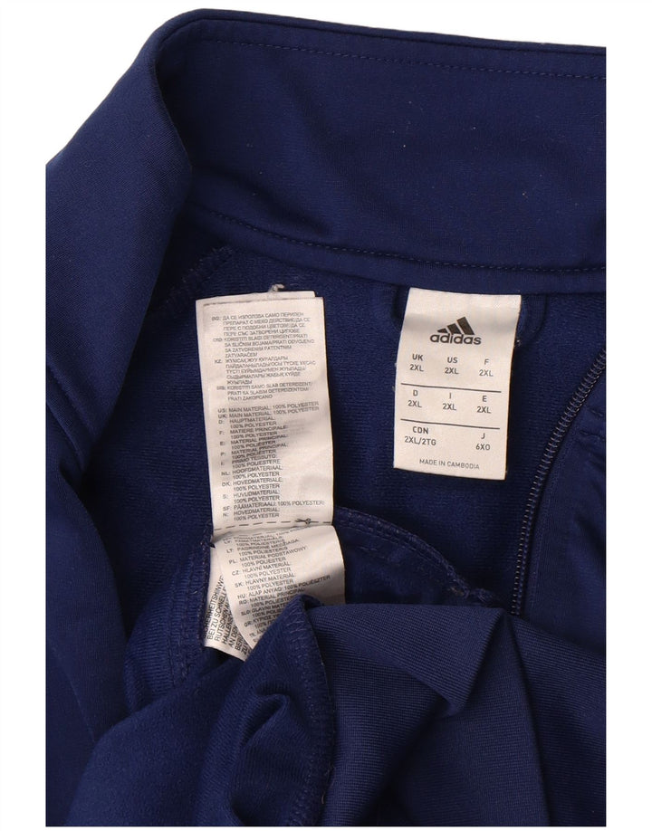 Giacca da tuta da uomo Adidas 2XL poliestere blu navy