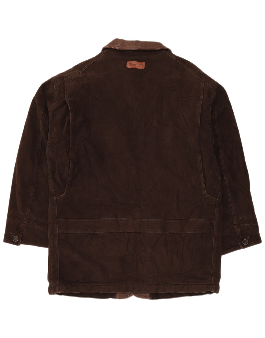 Giacca da uomo Marlboro Classics UK 40 Large in cotone marrone