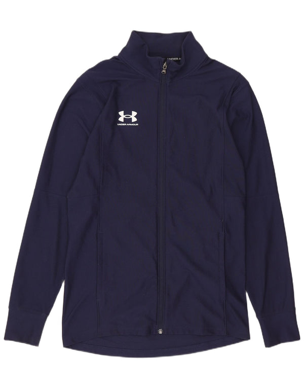 Giacca da ginnastica da uomo UNDER ARMOUR piccola in poliestere blu navy