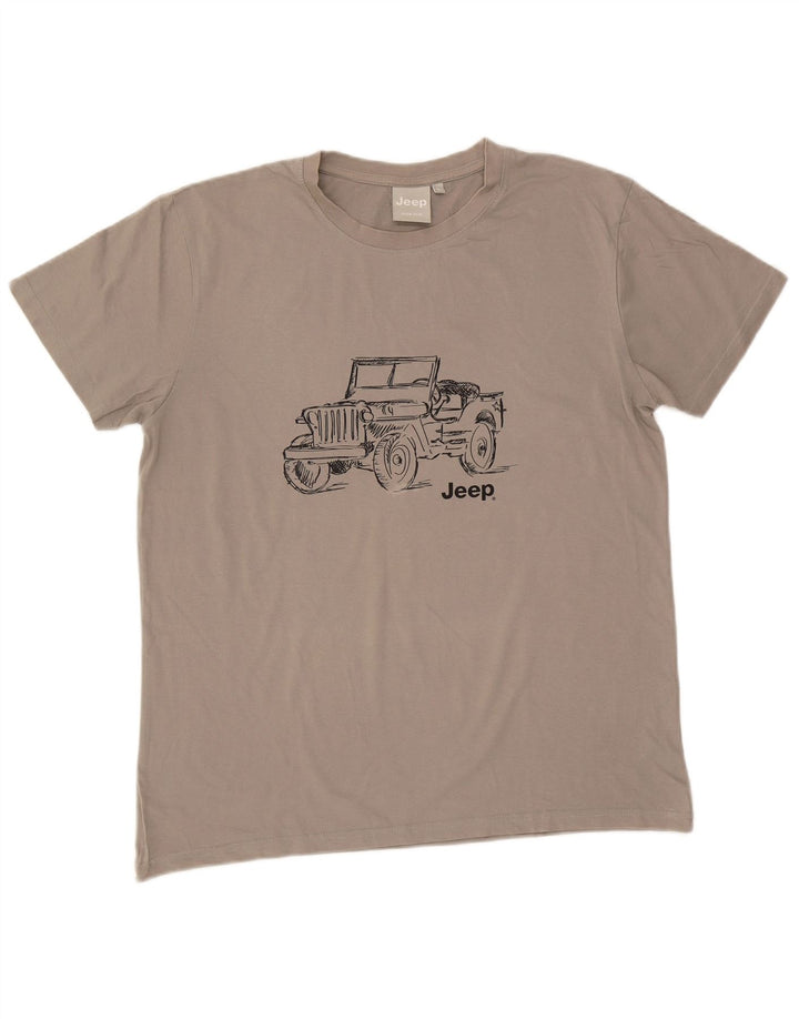 T-shirt grafica da uomo Jeep Top XL Grigia