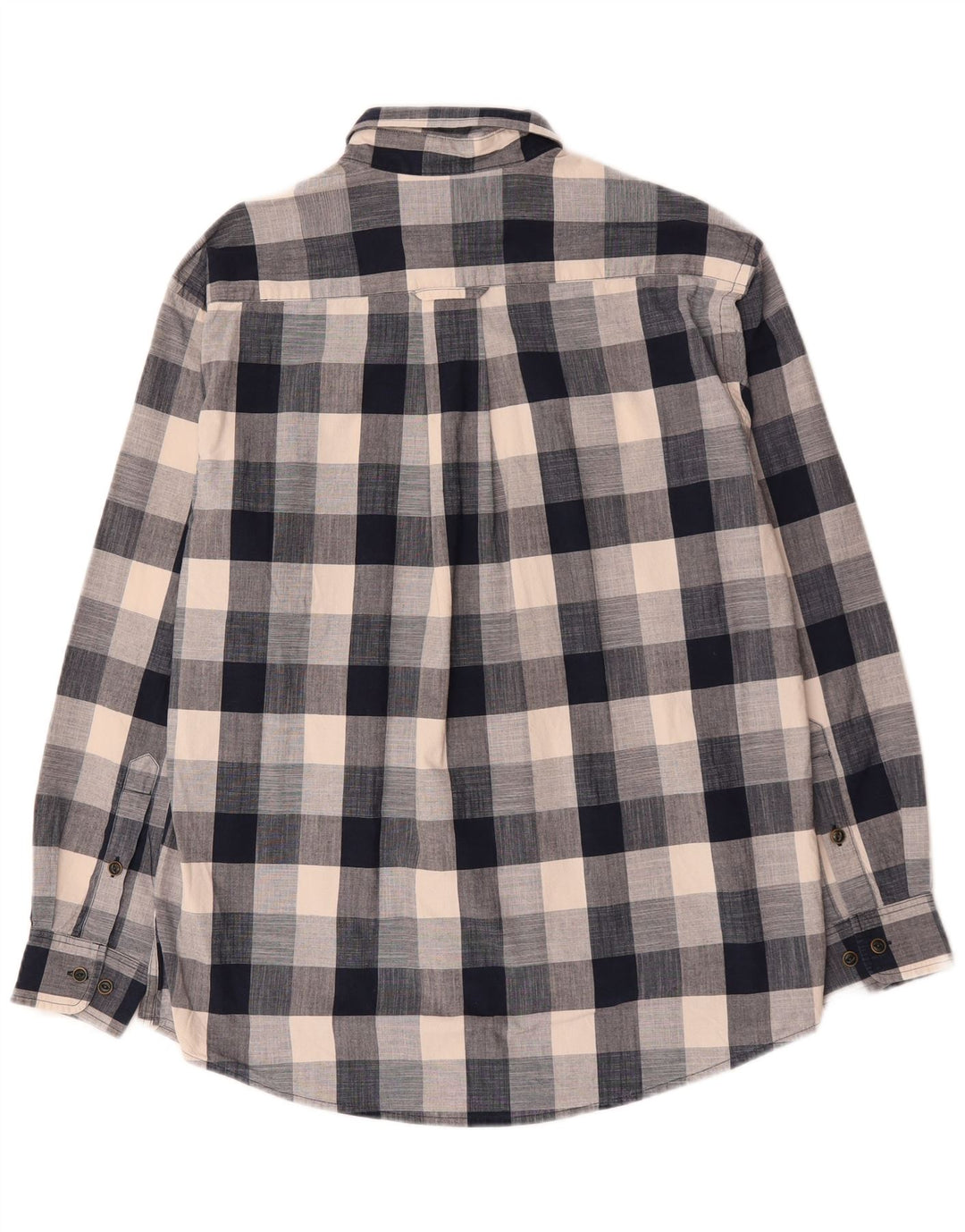 Camicia da uomo Orvis in cotone a quadri grandi blu navy