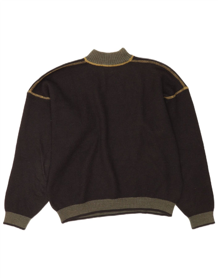 Maglione da uomo a collo alto Piu Verona IT 48 Small Black Colourblock