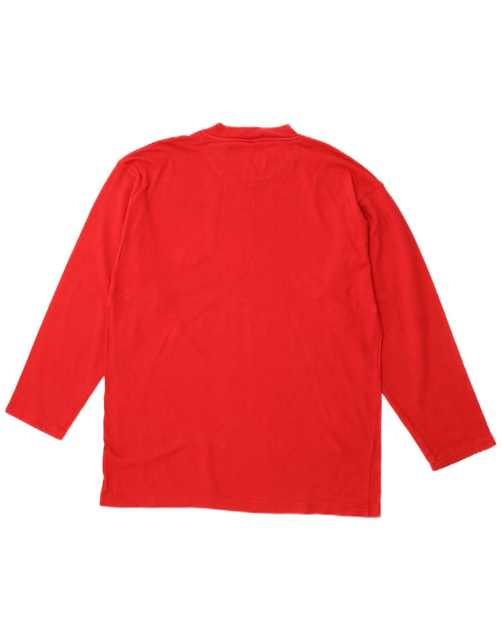 CHAMPION Top da uomo a maniche lunghe grande in cotone rosso