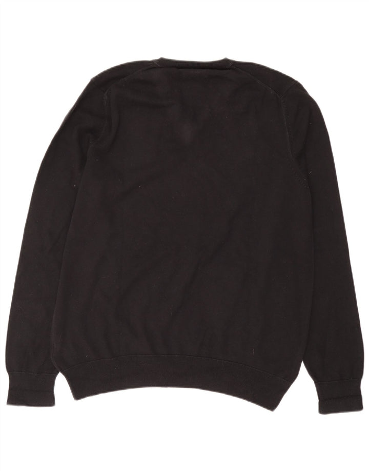 Maglione da uomo con scollo a V Marks & Spencer grande cotone nero
