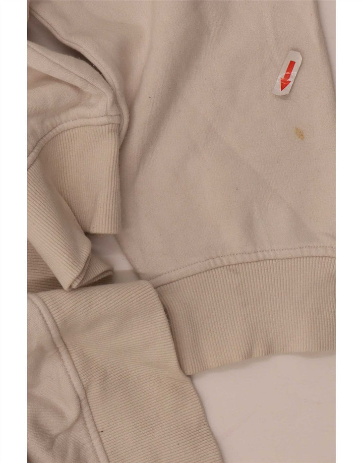 Maglione con cappuccio da donna Zara UK 14 medio bianco sporco