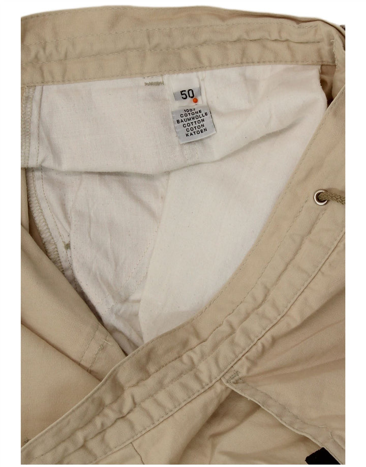 Pantaloncini cargo da uomo VINTAGE IT 50 Large W34 Cotone Beige